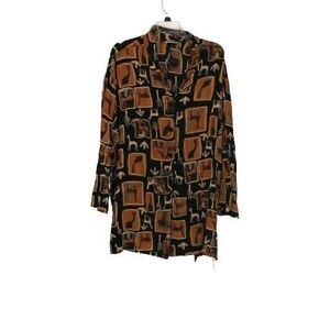 Street Life Tunic Animal Print Blouse Women's Large